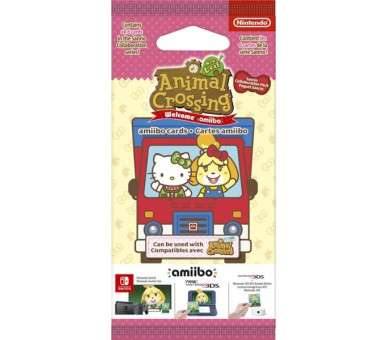 PACK 6 TARJETAS AMiiBO ANIMAL CROSSING NEW LEAF (HELLO KITTY)