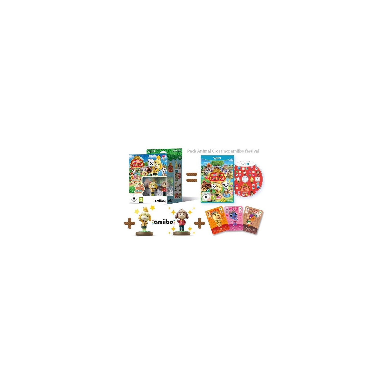 ANIMAL CROSSING: AMiiBO FESTIVAL (2 FIGURAS AMiiBO + 3 TARJETAS AMiiBO)