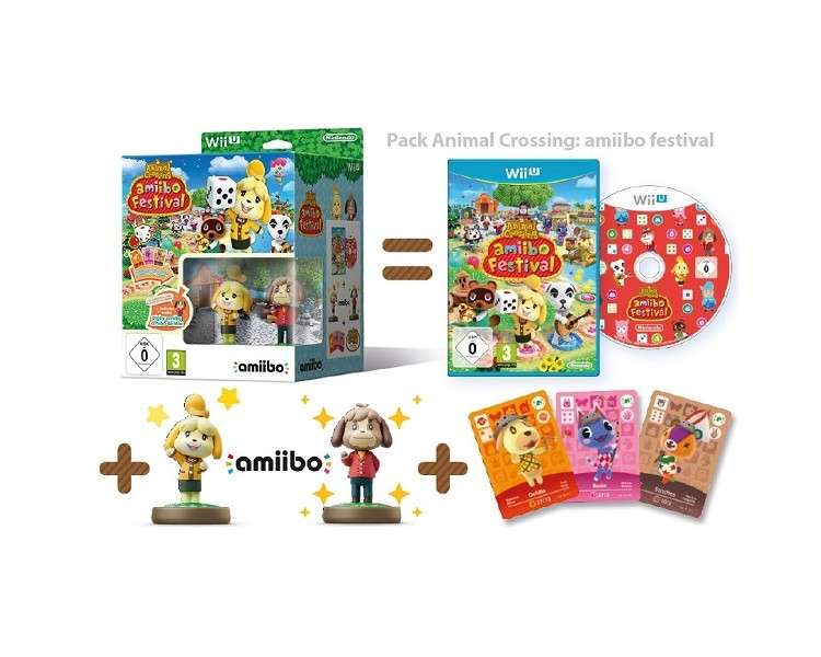 ANIMAL CROSSING: AMiiBO FESTIVAL (2 FIGURAS AMiiBO + 3 TARJETAS AMiiBO)