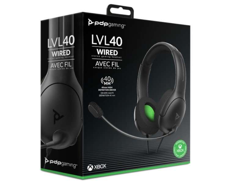 PDP LVL 40 WIRED STEREO GAMING HEADSET GREY (GRIS) (XBOX SERIES)