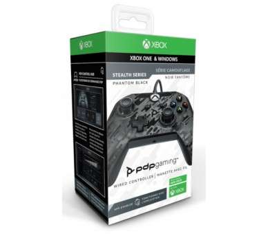 PDP WIRED CONTROLLER CAMUFLAJE PHANTOM BLACK (XBOX ONE & WINDOWS) OFICIAL