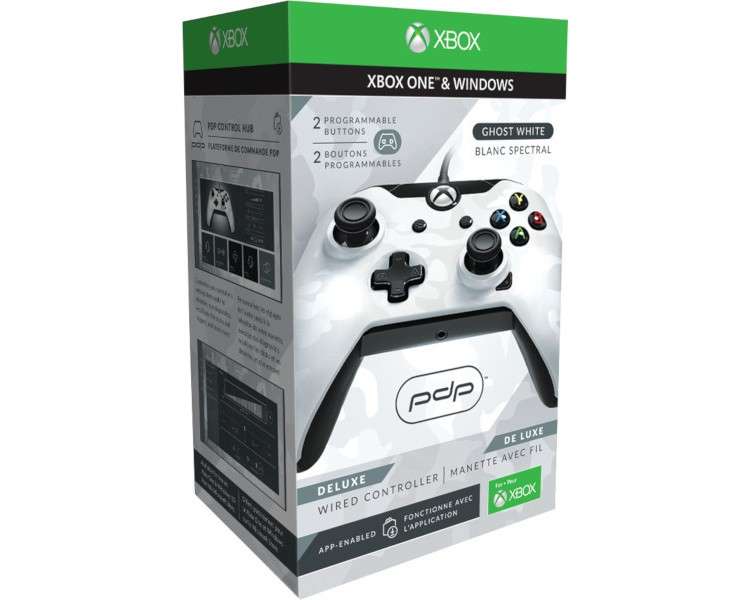 PDP DELUXE WIRED CONTROLLER  GHOST WHITE/BLANCO (XBOX ONE & WINDOWS) OFICIAL