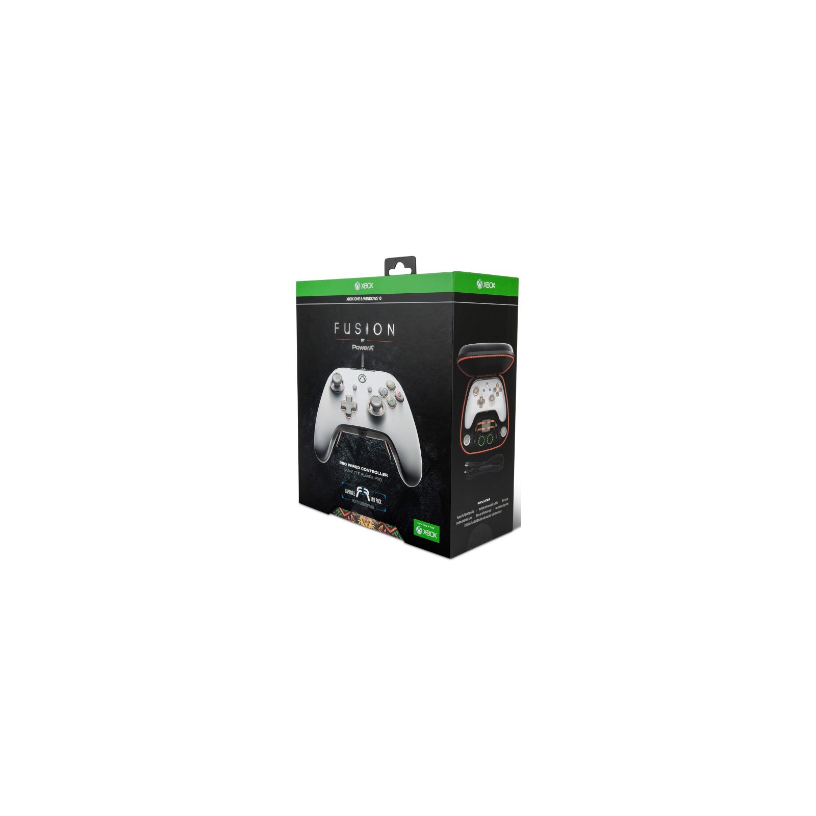 POWER A FUSION PRO WIRED CONTROLLER WHITE (4 GATILLOS//BLOQUEO GATILLOS/FRONTAL EXTRAIBLE)