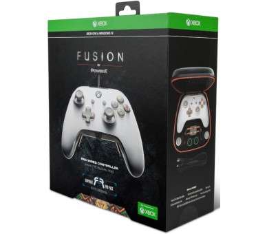 POWER A FUSION PRO WIRED CONTROLLER WHITE (4 GATILLOS//BLOQUEO GATILLOS/FRONTAL EXTRAIBLE)