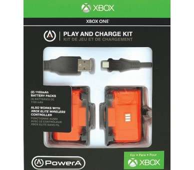 POWER A PLAY AND CHARGE KIT (2 BATERIAS + CABLE DE CARGA)