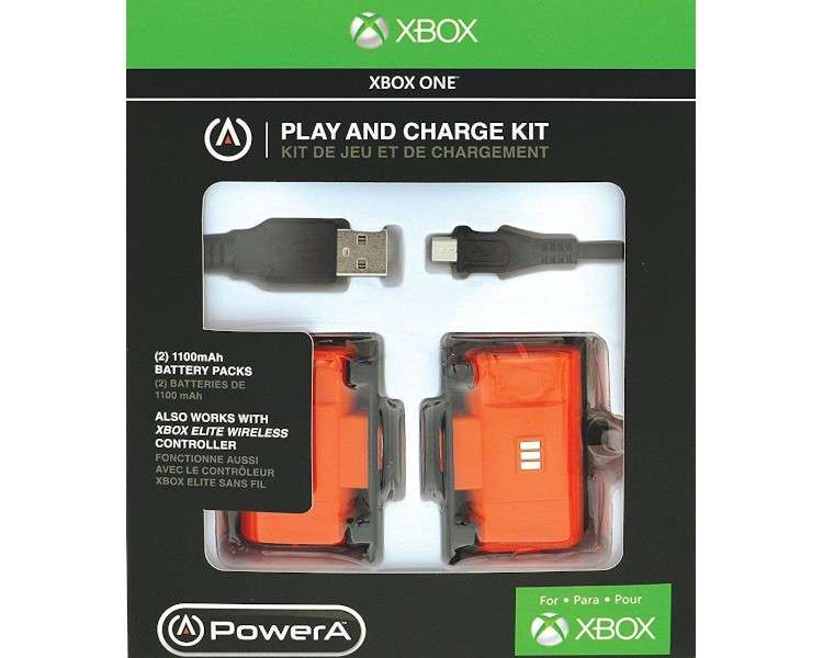 POWER A PLAY AND CHARGE KIT (2 BATERIAS + CABLE DE CARGA)