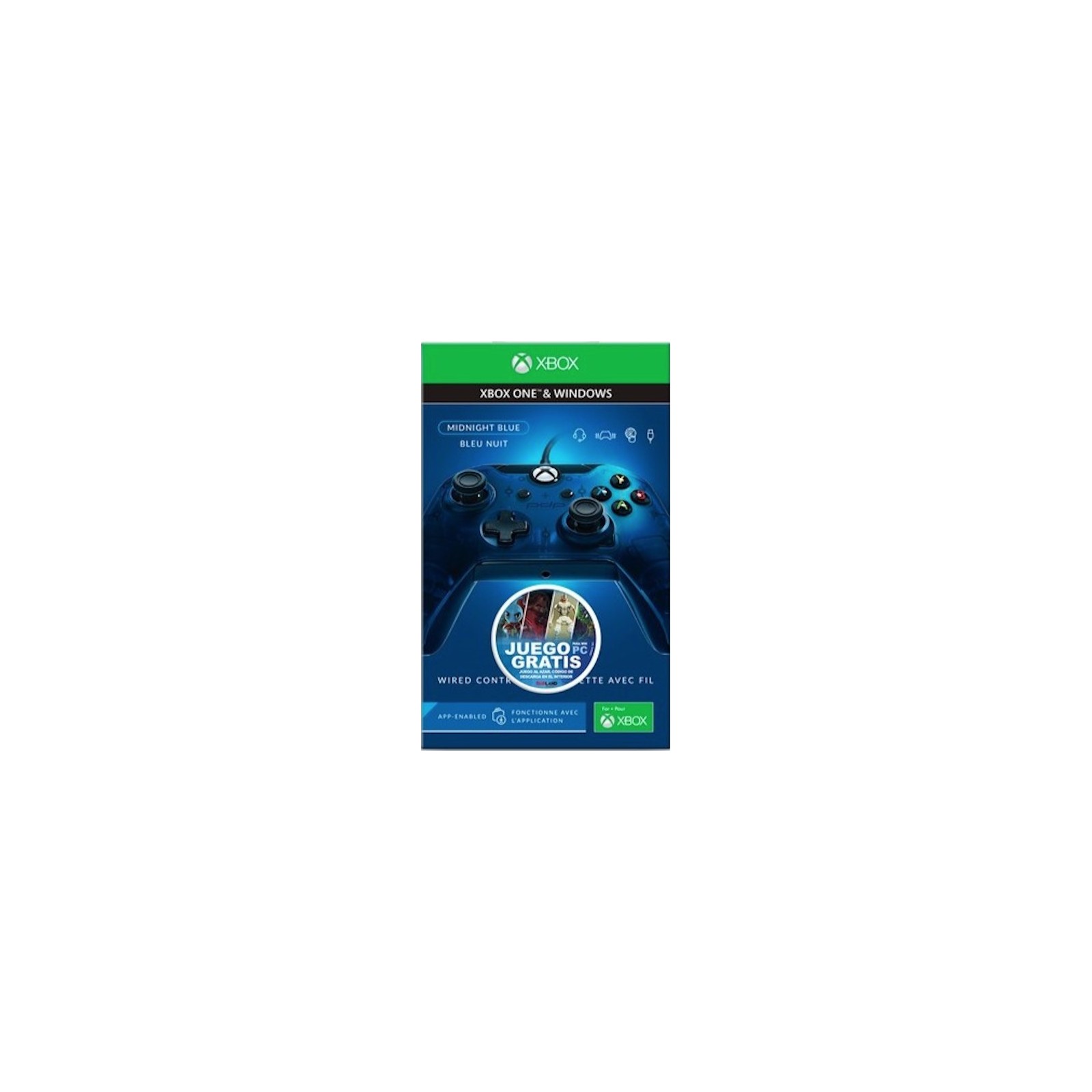 PDP WIRED CONTROLLER MIDNIGHT BLUE (XBOXONE/PC) + JUEGO DE REGALO PARA PC