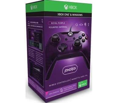 PDP WIRED CONTROLLER ROYAL PURPLE  (XBOX ONE & WINDOWS) OFICIAL