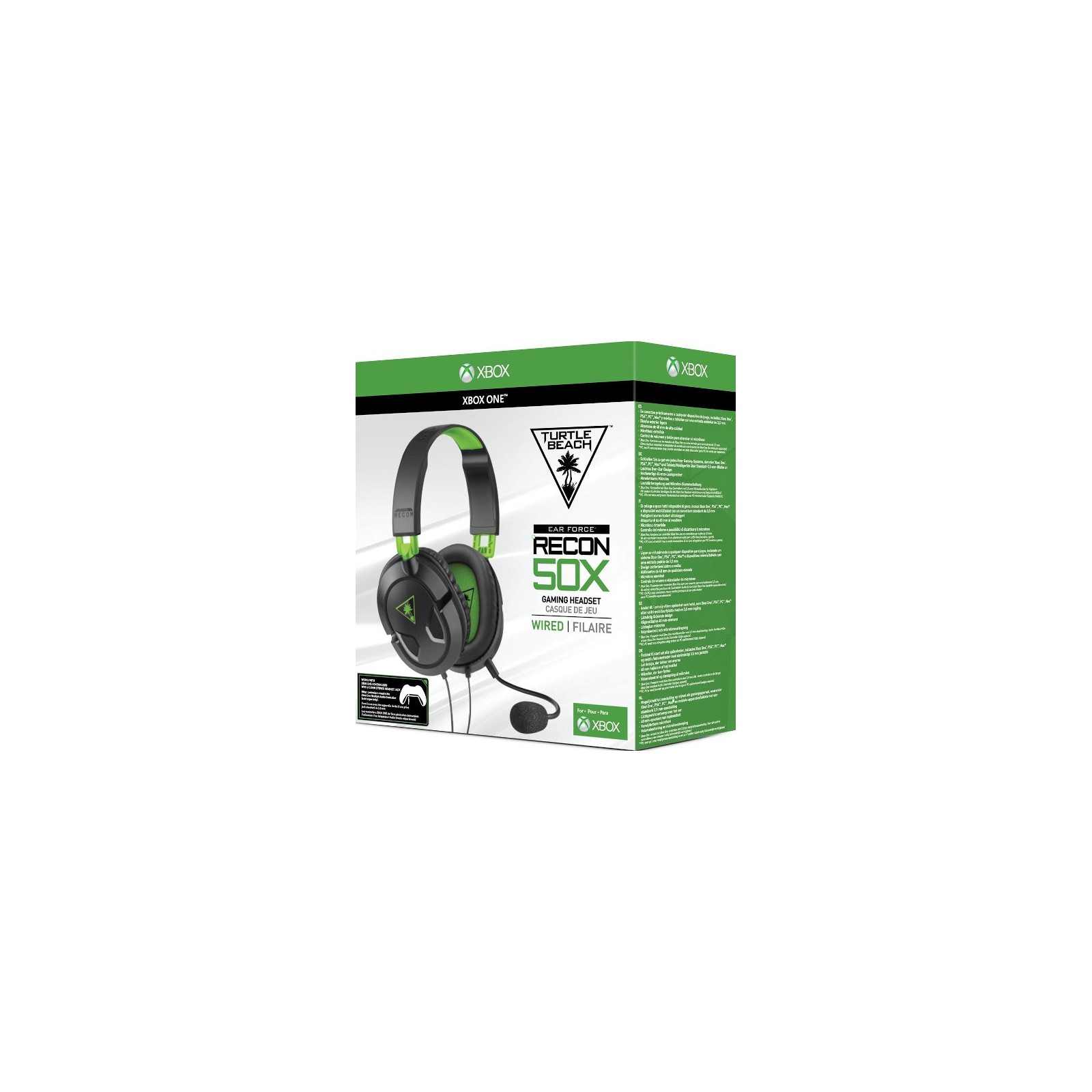 TURTLE BEACH WIRED GAMING HEADSET RECON 50X GREEN (VERDE)  (PS5/4/SWITCH/XBX/PC/MOVIL)