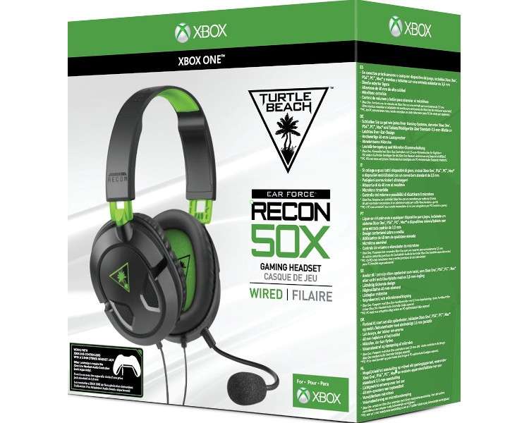 TURTLE BEACH WIRED GAMING HEADSET RECON 50X GREEN (VERDE)  (PS5/4/SWITCH/XBX/PC/MOVIL)