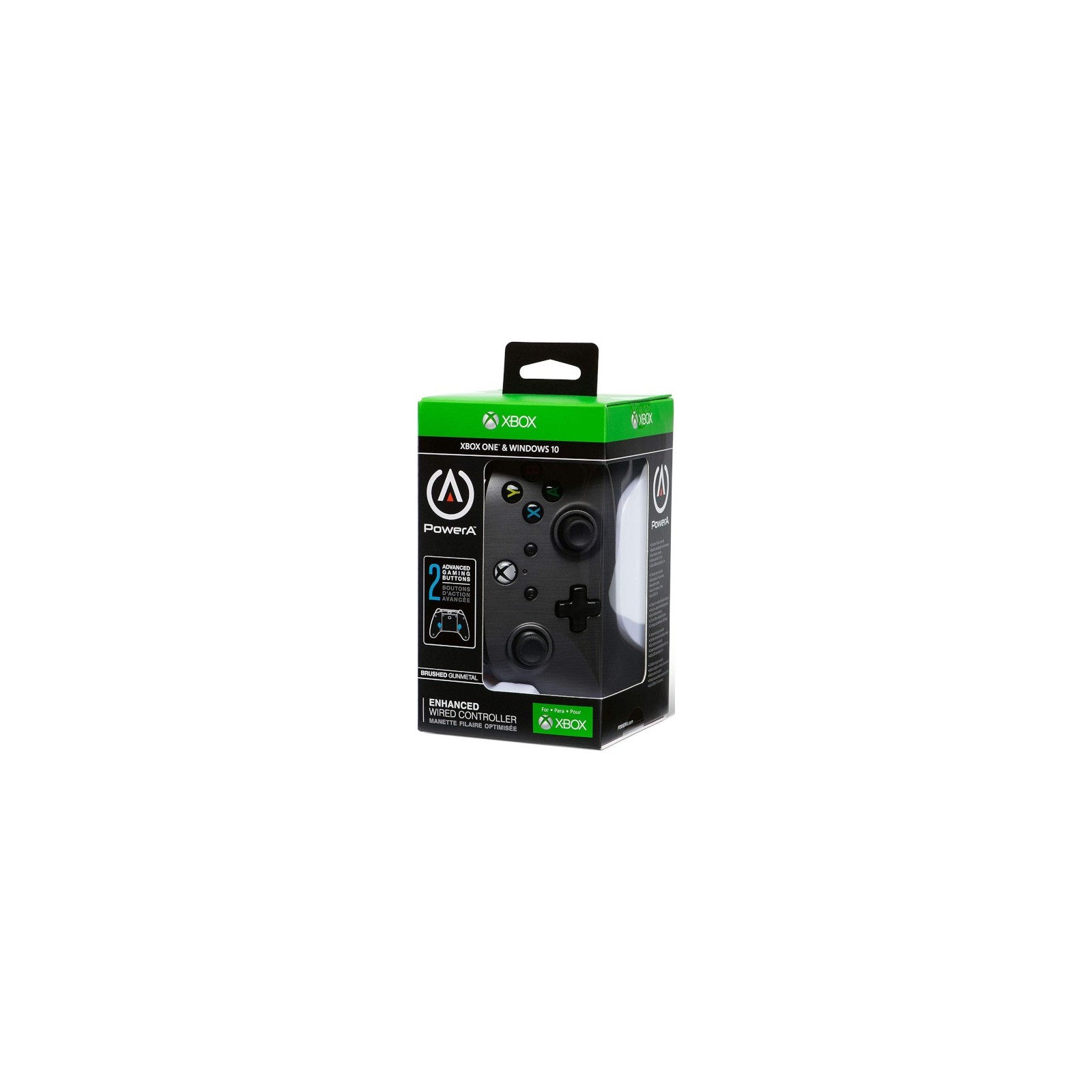 POWER A WIRED CONTROLLER ENHANCED BRUSHED GUNMETAL (XBOX ONE/WINDOWS 10)