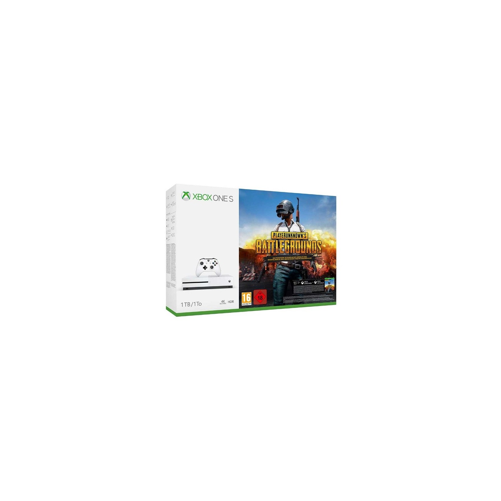 1 TB/TO XB ONE S BLANCA + PLAYERUNKNOWN’S BATTLEGROUND + GAME PASS 1 MES