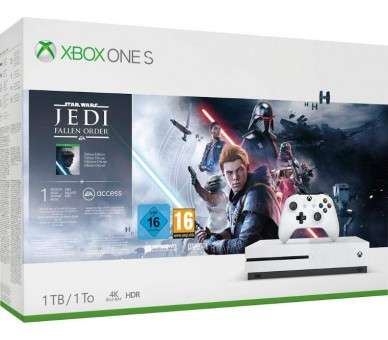 1 TB/TO XB ONE S BLANCA + STAR WARS JEDI:FALLEN ORDER + 1 MES XBOX LIVE GOLD