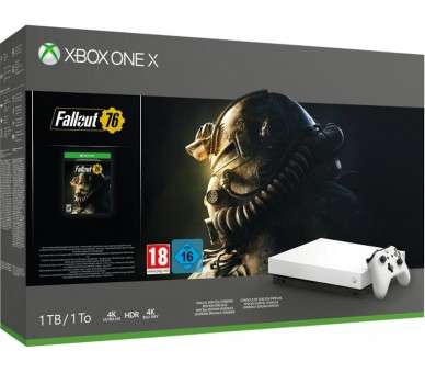 1 TB XB ONE X BLANCA 4K ULTRA HDR + FALLOUT 76 + 1 MES XBOX LIVE GOLD