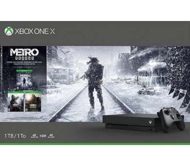 1 TB XB ONE X NEGRA 4K ULTRA HDR+METRO EXODUS+METRO 2033+METRO LAST LIGHT+GAME PASS 1 MES