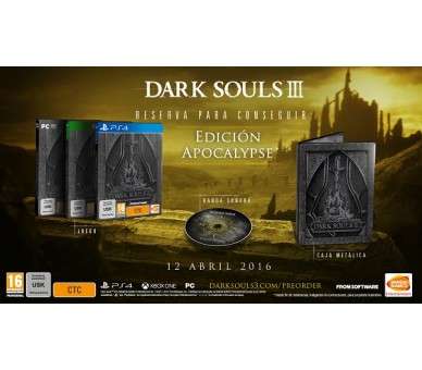 DARK SOULS III APOCALYPSE EDITION (INCLUYE DESCARGA JUEGO DARK SOULS)