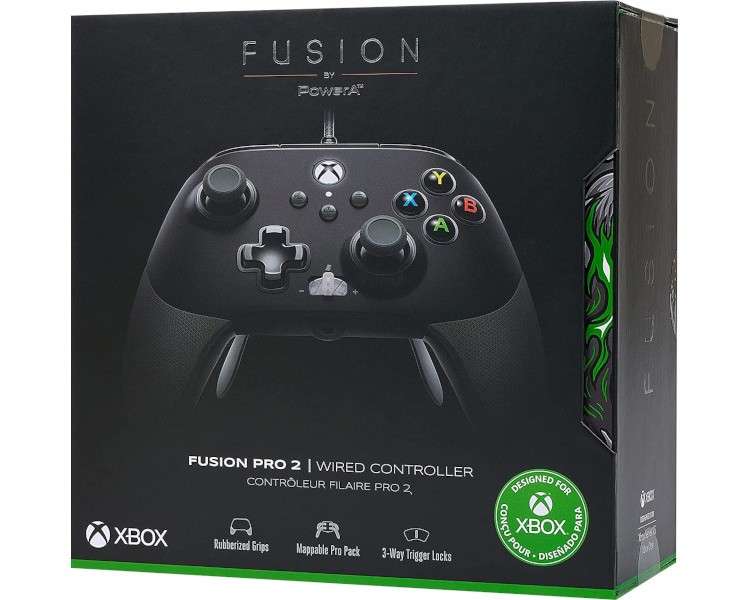 POWER A WIRED CONTROLLER FUSION PRO 2 (4 GATILLOS/BLOQUEO GATILLOS/FRONTAL EXTRAIBLE) (XBONE/PC)