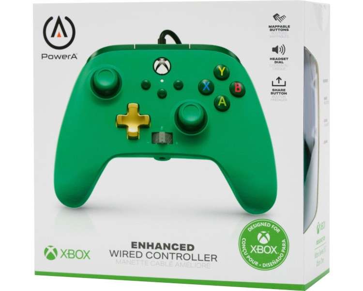 POWER A ENHANCED WIRED CONTROLLER EMERALD (XBONE/PC)