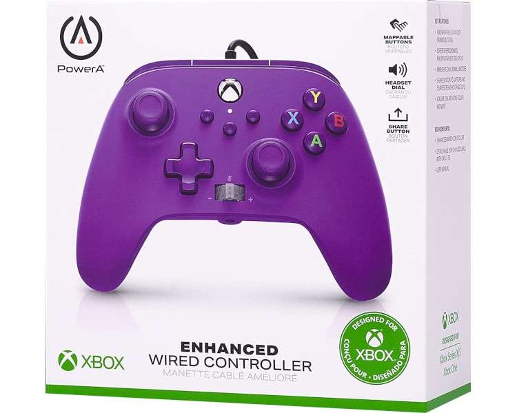 POWER A ENHANCED WIRED CONTROLLER ROYALE PURPLE (XBONE/PC)