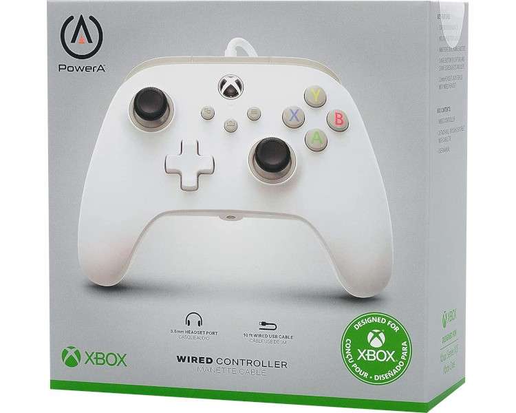 POWER A WIRED CONTROLLER WHITE (BLANCO) (XBONE/PC)