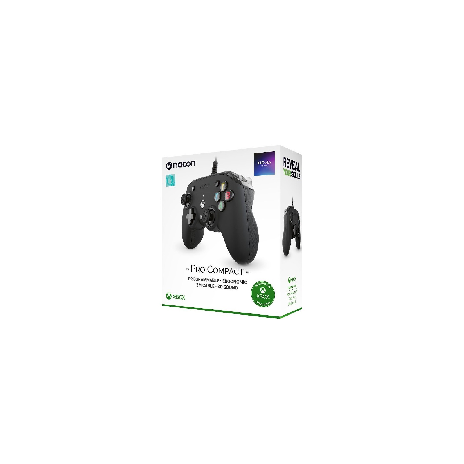 NACON CONTROLLER PRO COMPACT BLACK (NEGRO) (XBOX/WINDOWS 10)