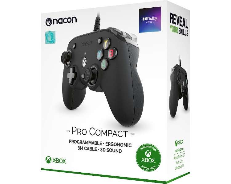 NACON CONTROLLER PRO COMPACT BLACK (NEGRO) (XBOX/WINDOWS 10)