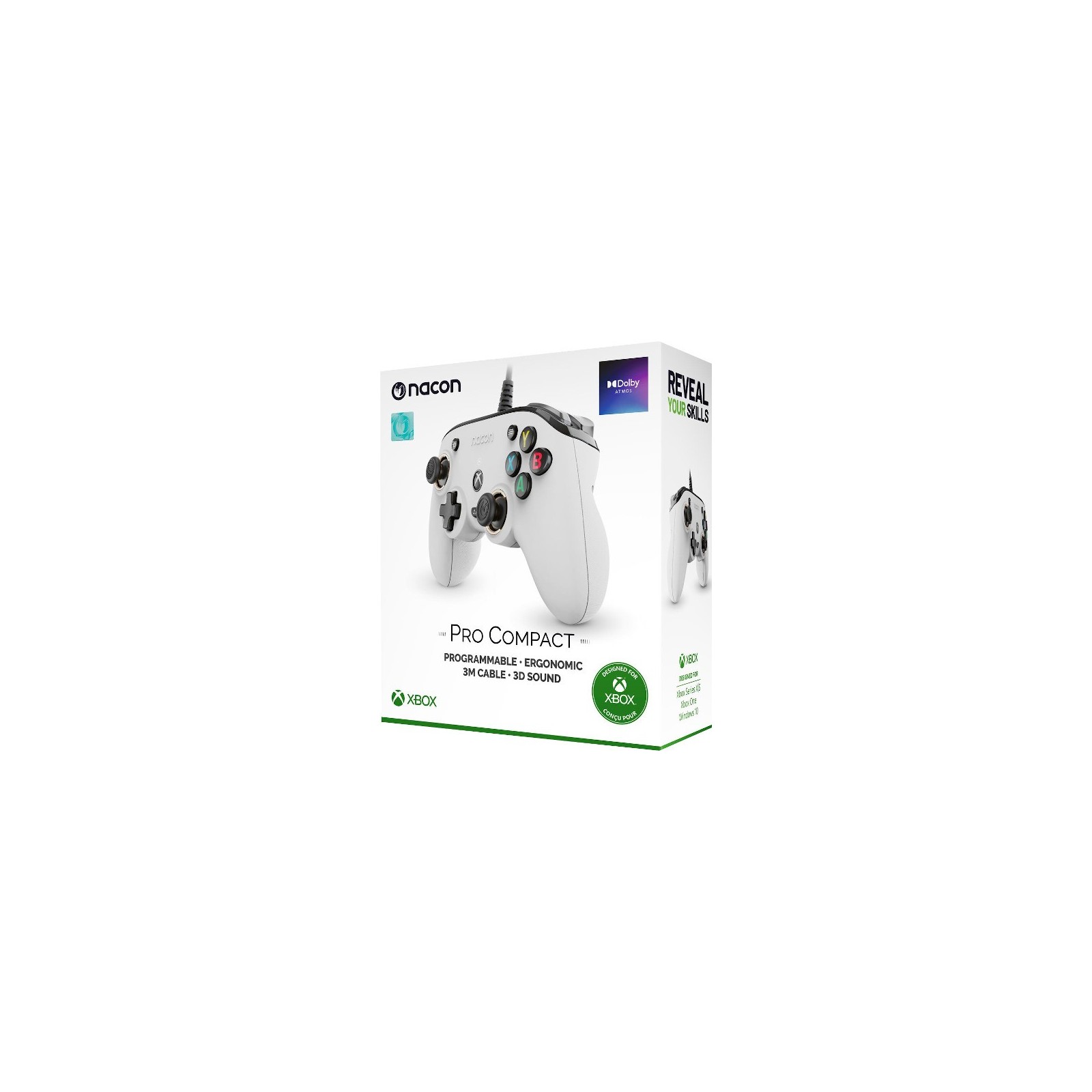 NACON CONTROLLER PRO COMPACT WHITE (BLANCO) (XBOX/WINDOWS 10)