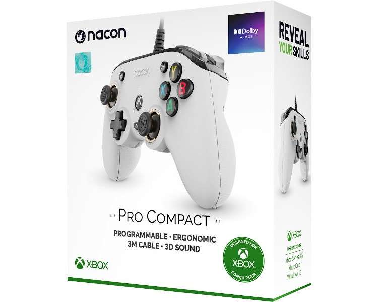 NACON CONTROLLER PRO COMPACT WHITE (BLANCO) (XBOX/WINDOWS 10)
