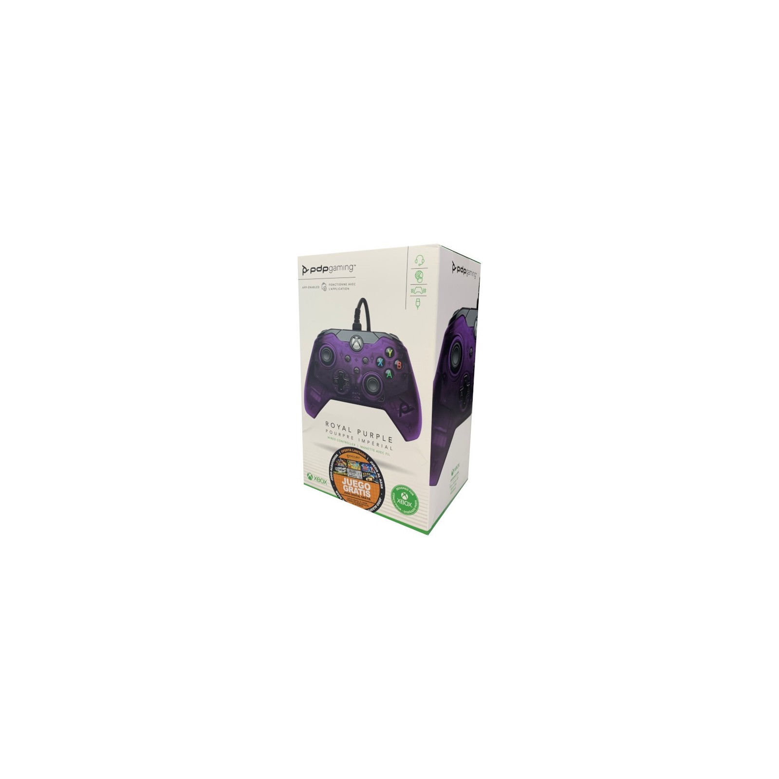 PDP WIRED CONTROLLER ROYAL PURPLE (XBONE/PC) (JUEGO DIGITAL GRATIS)