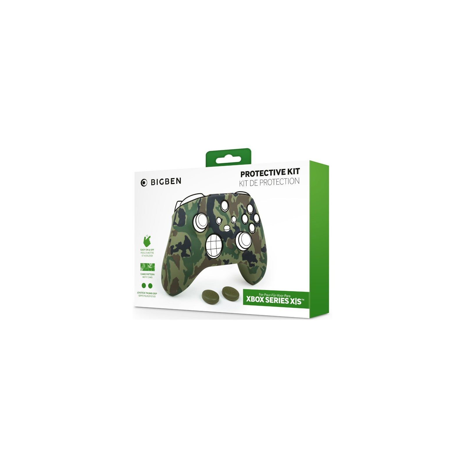 BIGBEN PROTECTIVE KIT SILICONA + 2 THUMBSTICKS CAMO