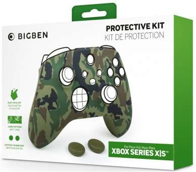 BIGBEN PROTECTIVE KIT SILICONA + 2 THUMBSTICKS CAMO