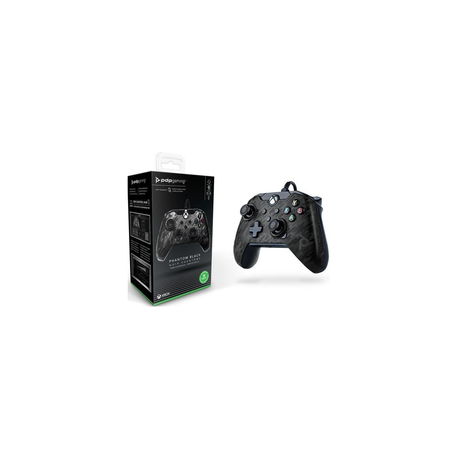 PDP WIRED CONTROLLER PHANTOM BLACK + JUEGO DIGITAL (XBONE/PC)