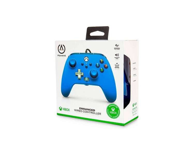 POWER A ENHANCED WIRED CONTROLLER BLUE (AZUL) (XBONE/PC)