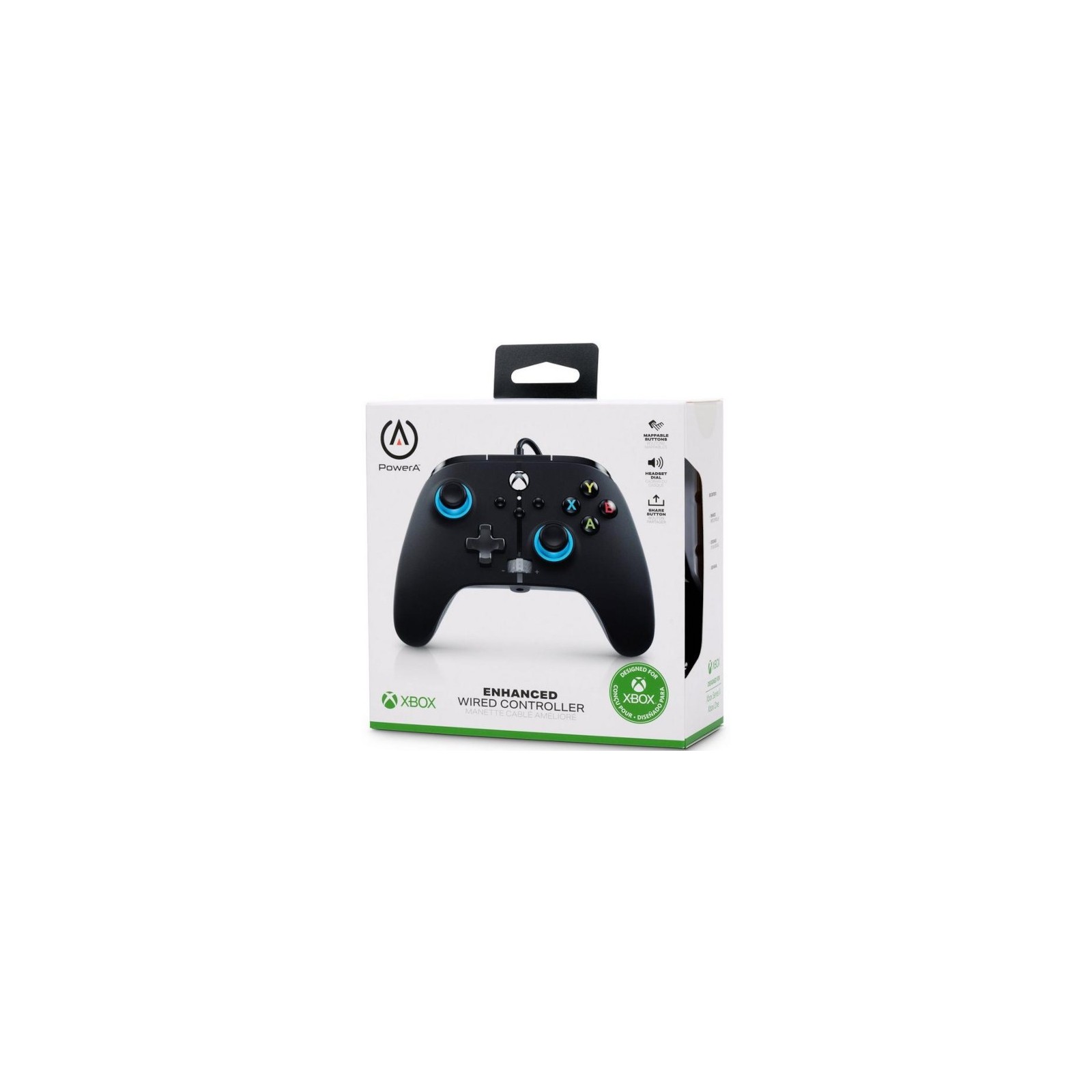 POWER A ENHANCED WIRED CONTROLLER BLUE HINT (NEGRO/AZUL) (XBONE/WINDOWS 10)