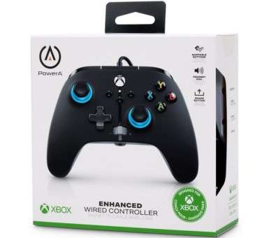 POWER A ENHANCED WIRED CONTROLLER BLUE HINT (NEGRO/AZUL) (XBONE/WINDOWS 10)