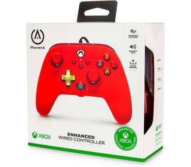 POWER A ENHANCED WIRED CONTROLLER RED (ROJO) (XBONE/PC)