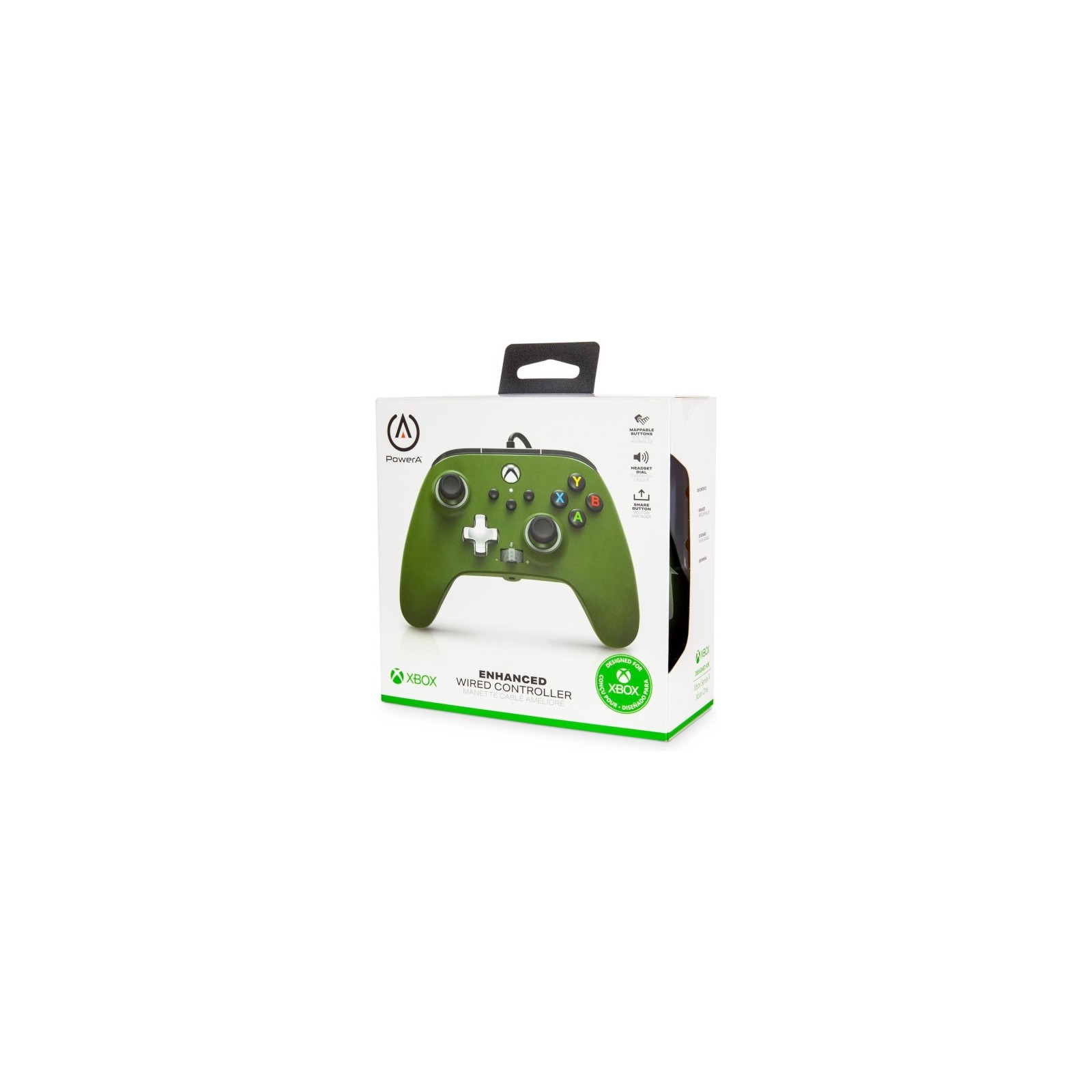 POWER A ENHANCED WIRED CONTROLLER SOLDIER (VERDE MILITAR) (XBONE/PC)