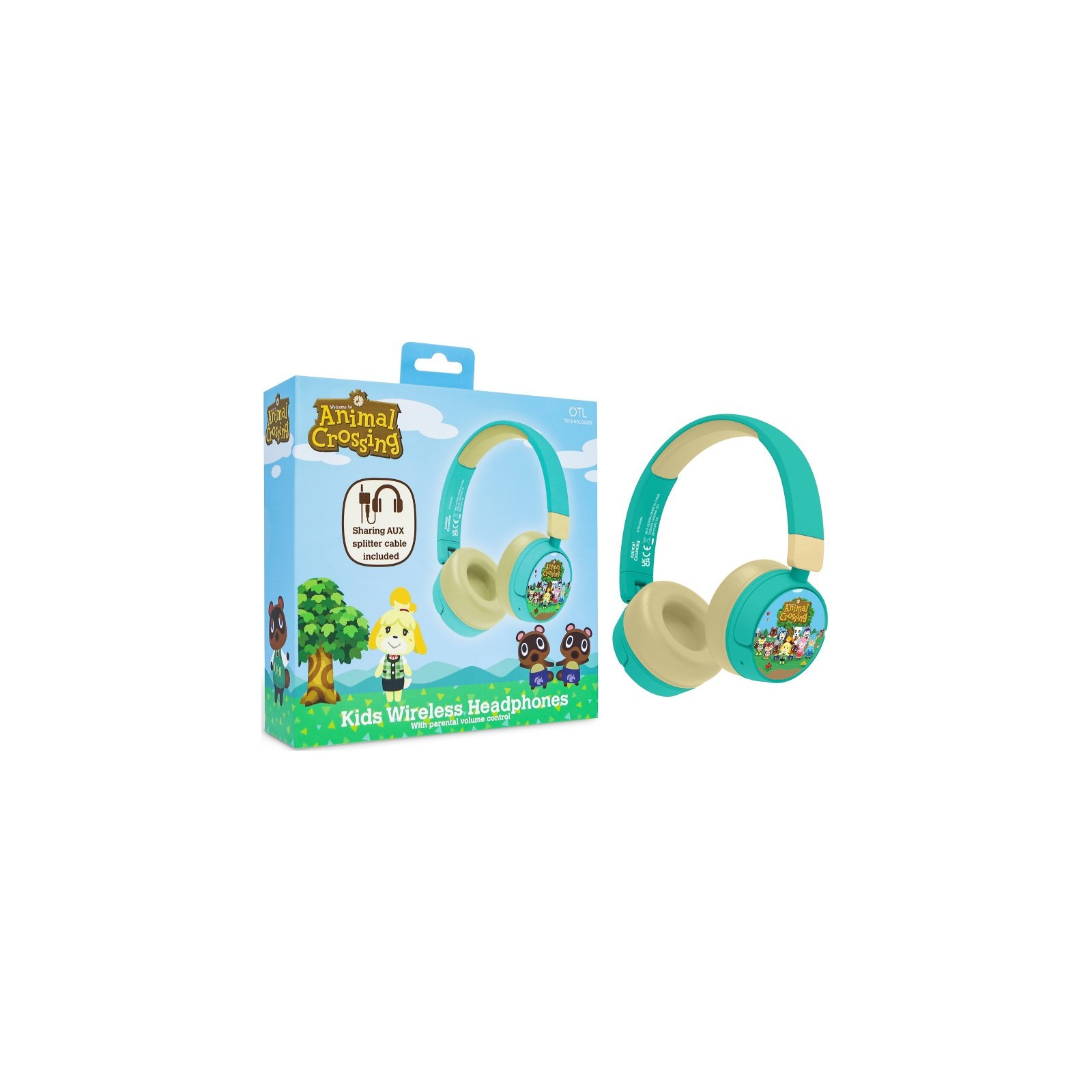 OTL WIRELESS BLUETOOTH HEADPHONE ANIMAL CROSSING (MOVIL/TABLET)