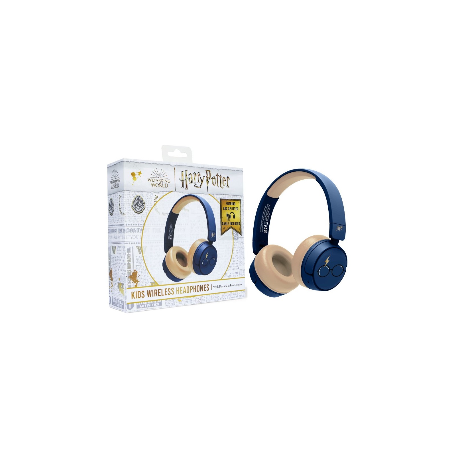 OTL KIDS WIRELESS HEADPHONES HARRY POTTER LIGHTNING BOLD SCAR NAVY (CONSOLAS/MOVIL/TABLET)