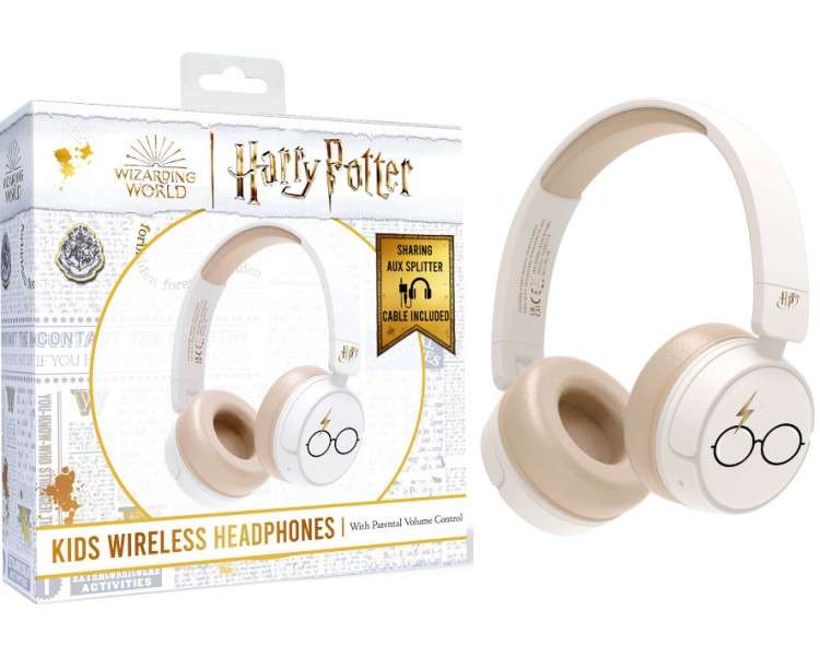 OTL KIDS WIRELESS HEADPHONES HARRY POTTER LIGHTNING BOLD SCAR WHITE (CONSOLAS/MOVIL/TABLET)