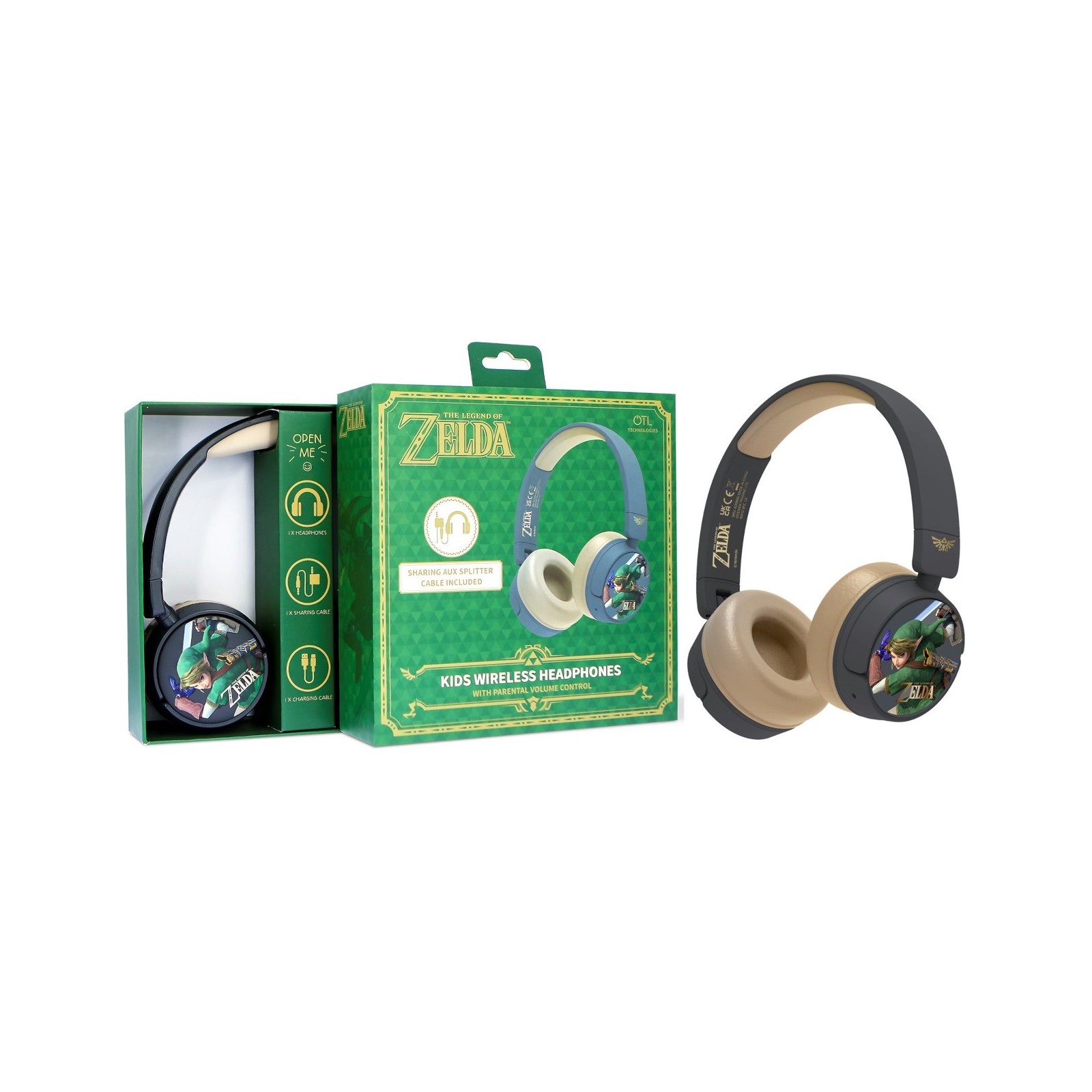 OTL KIDS WIRELESS BLUETOOTH HEADPHONE LEGEND OF ZELDA (MOVIL/TABLET)