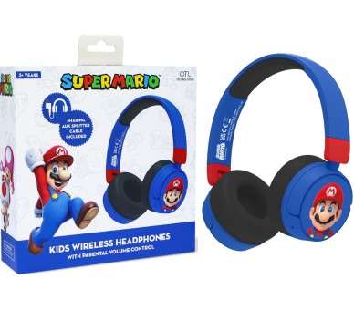 OTL WIRELESS BLUETOOTH HEADPHONE SUPER MARIO AZUL (MOVIL/TABLET)