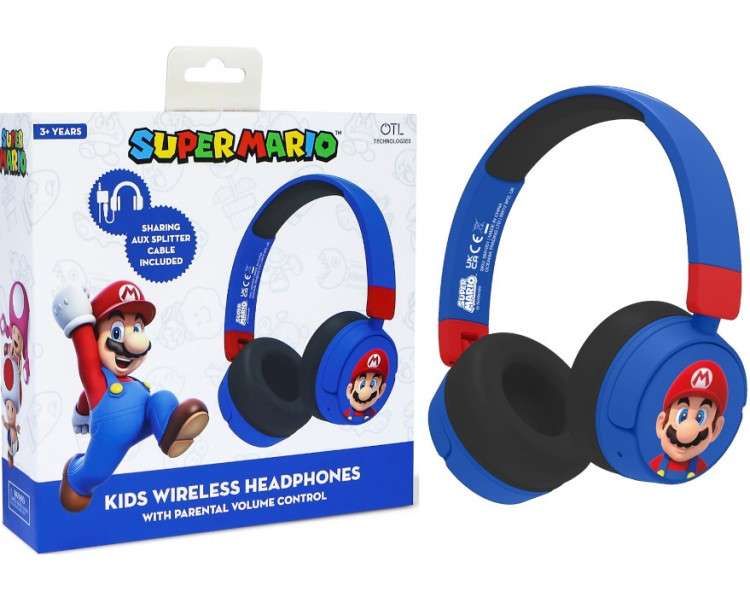 OTL WIRELESS BLUETOOTH HEADPHONE SUPER MARIO AZUL (MOVIL/TABLET)