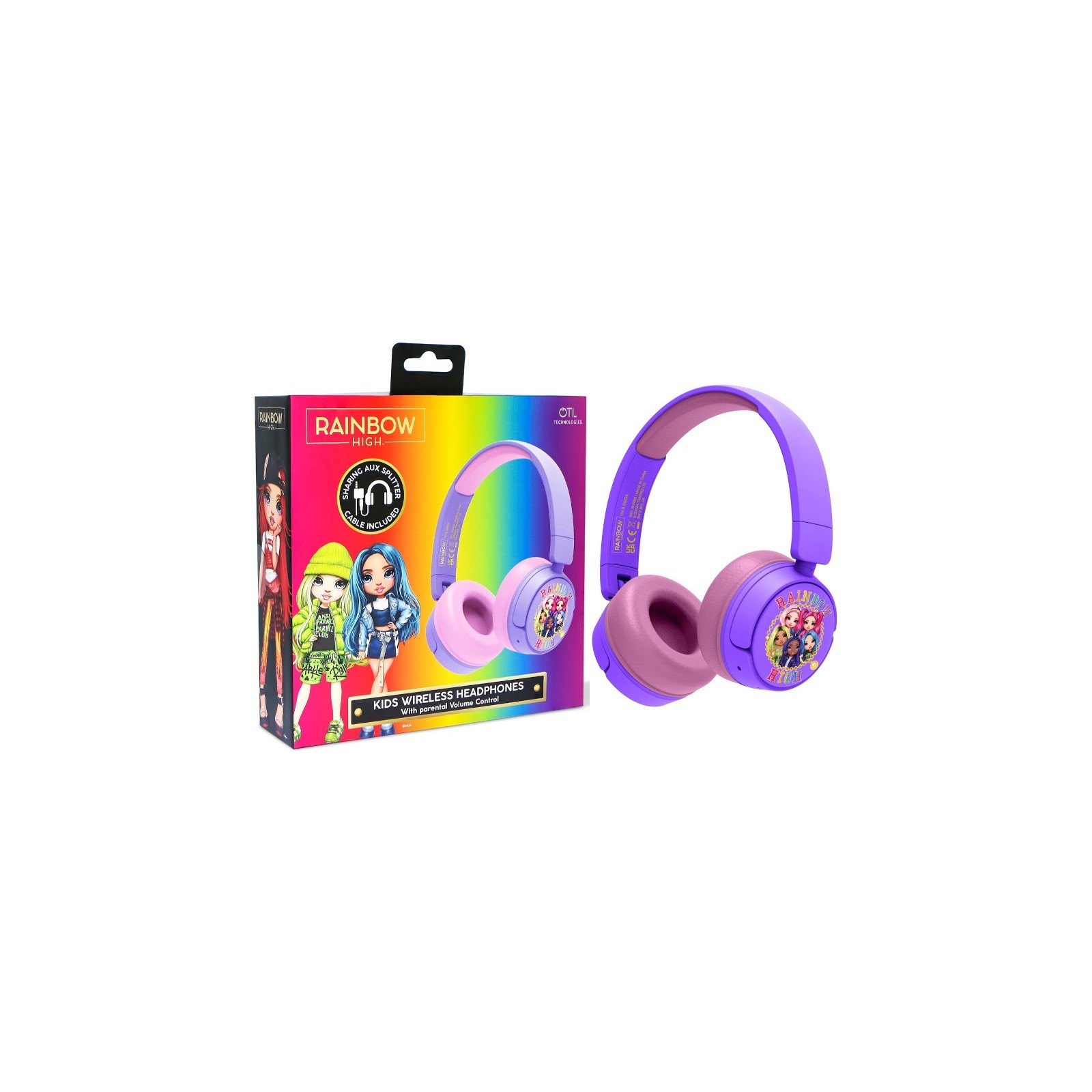 OTL KIDS WIRELESS HEADPHONES RAINBOW HIGH (CONSOLAS/MOVIL/TABLET)