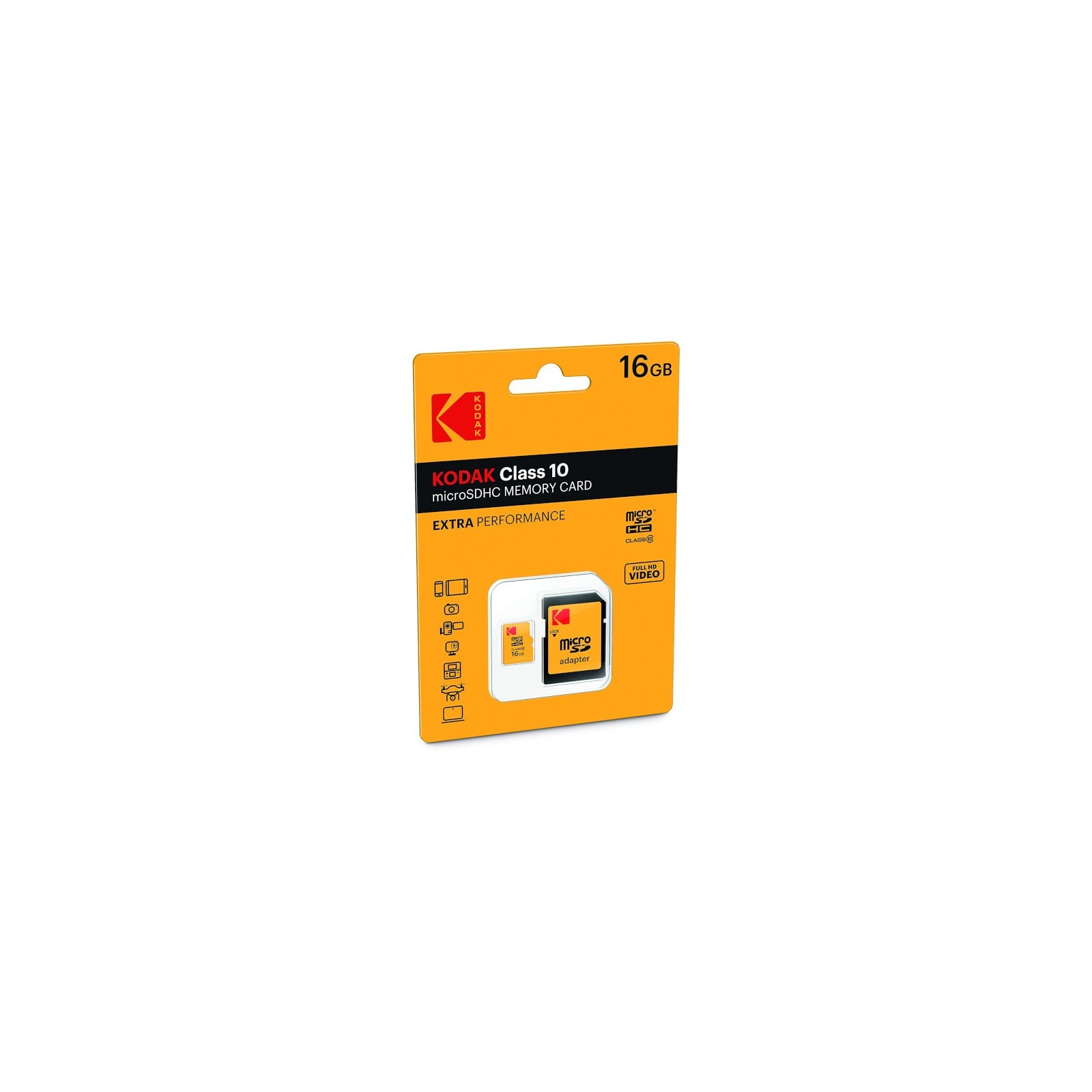 KODAK CLASS 10 MICROSDHC 16GB + ADAPTER