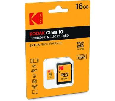 KODAK CLASS 10 MICROSDHC 16GB + ADAPTER