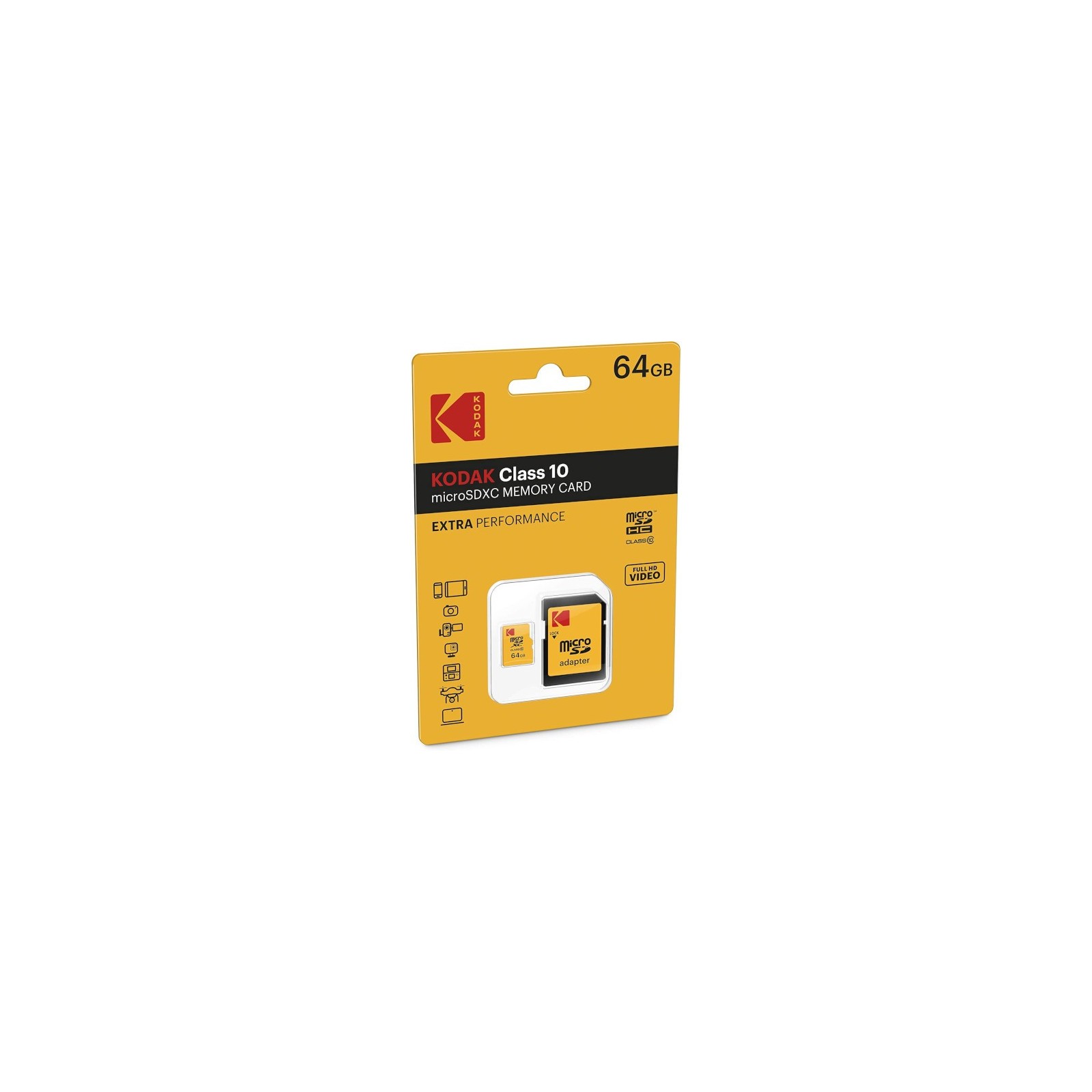 KODAK CLASS 10 MICROSDHC 64GB + ADAPTER