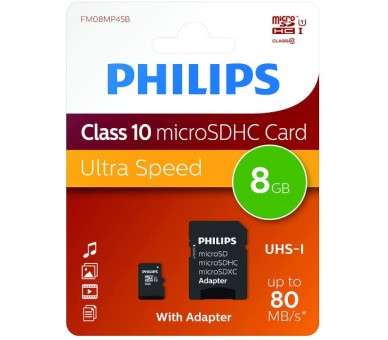 PHILIPS UHS-I MICRO SDXC CARD 8GB  + ADAPTER