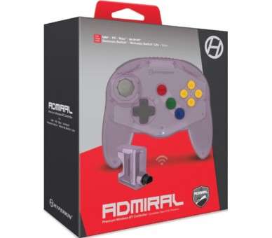 HYPERKIN MANDO WIRELESS ADMIRAL PREMIUM MORADO (SWITCH/PC/N64/MAC/ANDROID)