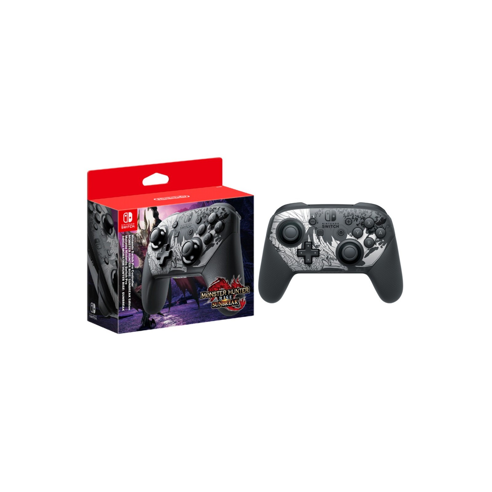 PRO CONTROLLER + CABLE USB MONSTER HUNTER RISE ED. ESPECIAL LIMITADA (IMP)